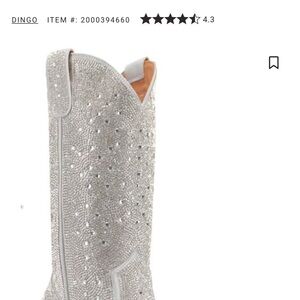 Dingo Sparkling Silver Heeled Boots